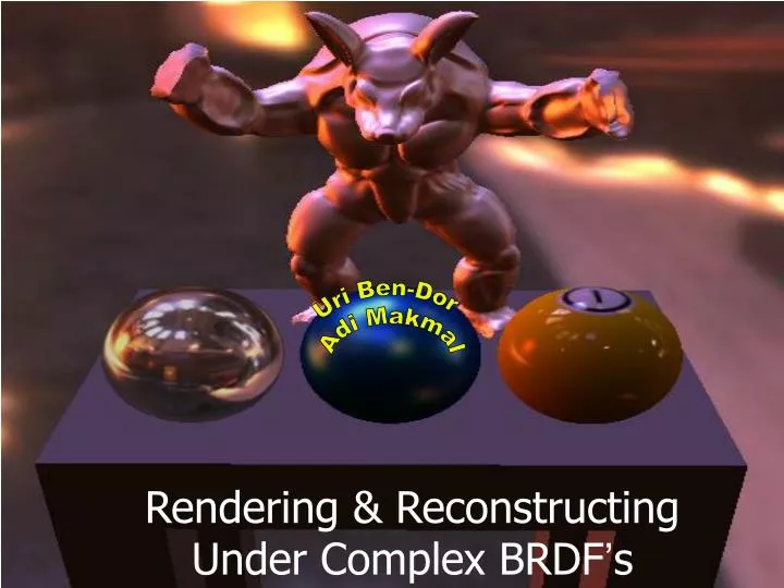 rendering reconstructing under complex brdf s