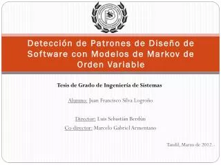 detecci n de patrones de dise o de software con modelos de markov de orden variable