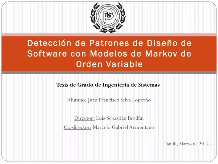 detecci n de patrones de dise o de software con modelos de markov de orden variable