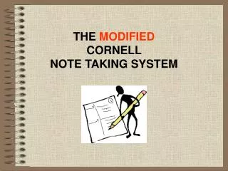 the modified cornell note taking system