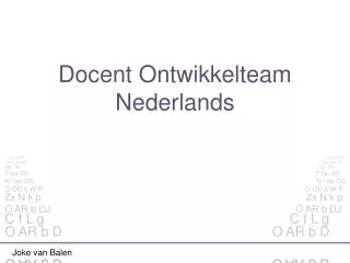 docent ontwikkelteam nederlands