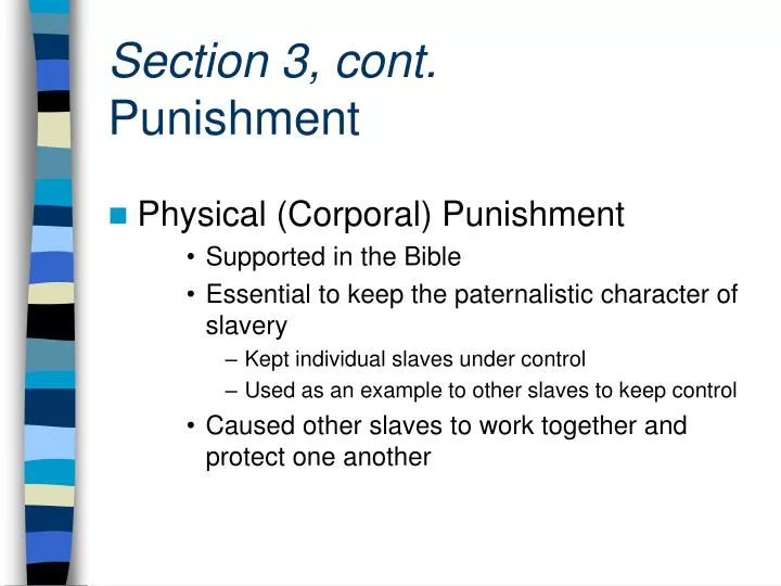 section 3 cont punishment