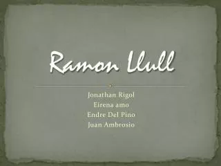 ramon llull