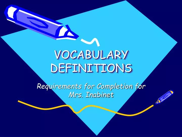 vocabulary definitions