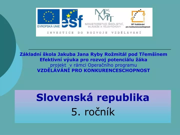 slovensk republika 5 ro n k