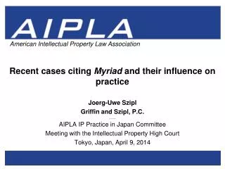 Recent cases citing Myriad and their influence on practice