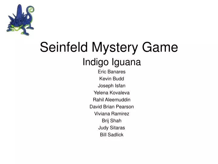 seinfeld mystery game