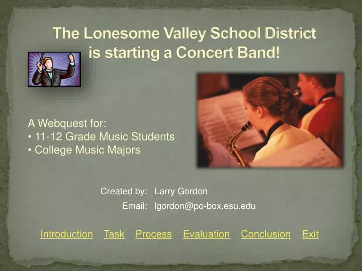 the lonesome valley school district is starting a concert band