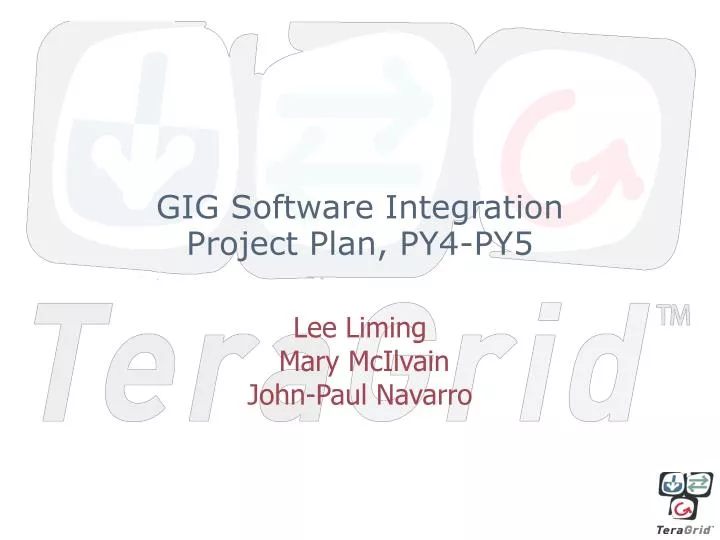 gig software integration project plan py4 py5