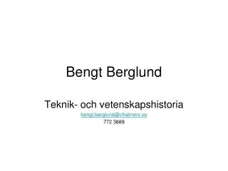 bengt berglund