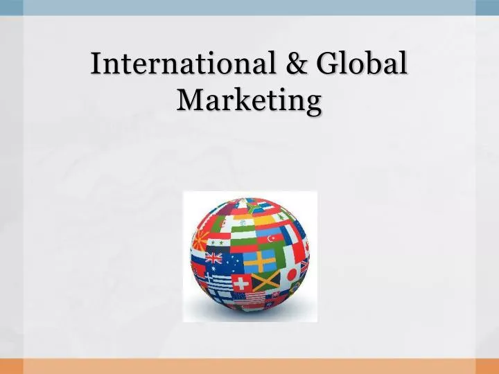 international global marketing