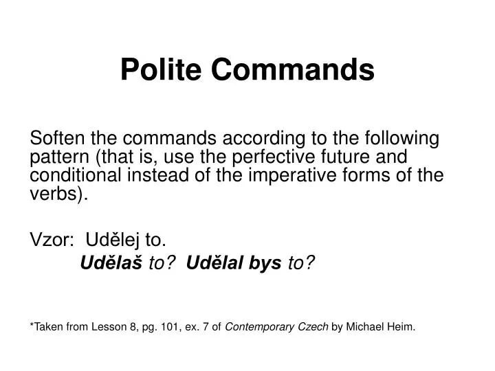 polite commands