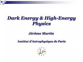 Dark Energy &amp; High-Energy Physics