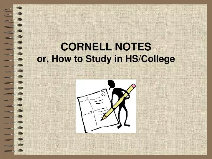 cornell notes or how to study in hs college