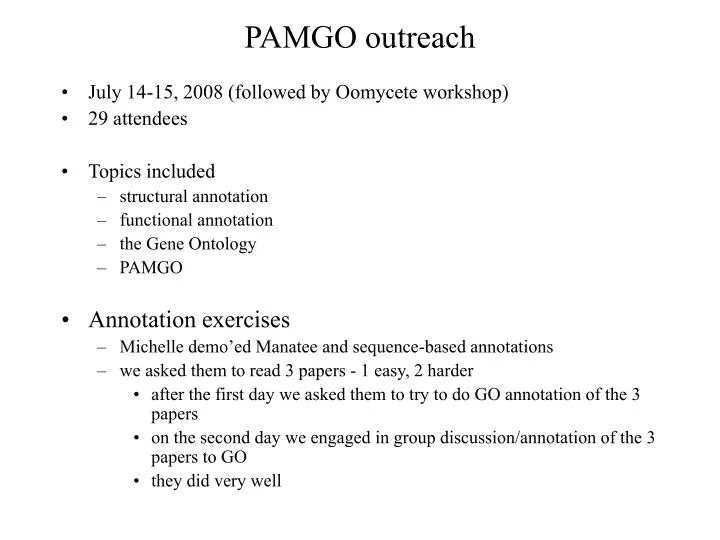 pamgo outreach