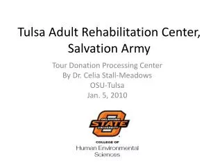 Tulsa Adult Rehabilitation Center, Salvation Army