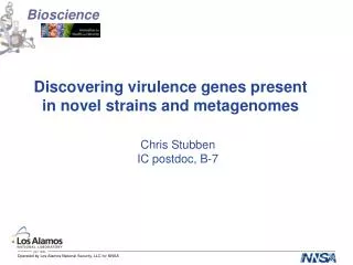 Discovering virulence genes present in novel strains and metagenomes