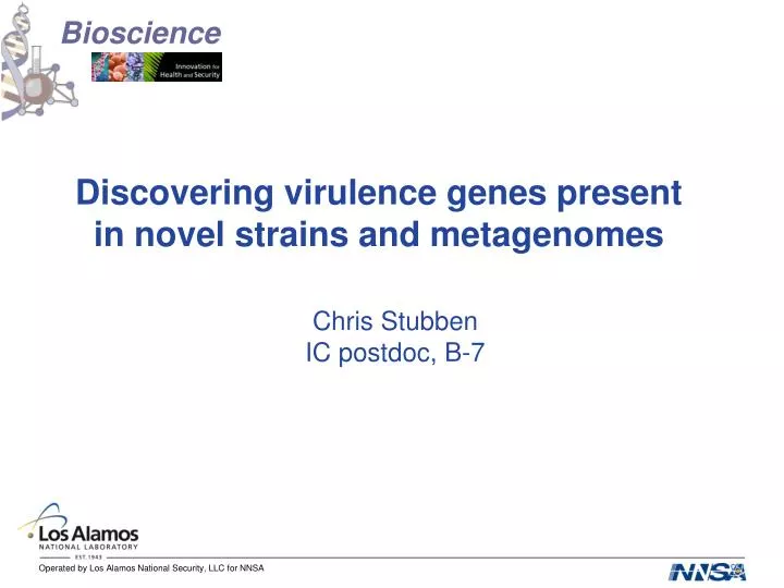 discovering virulence genes present in novel strains and metagenomes