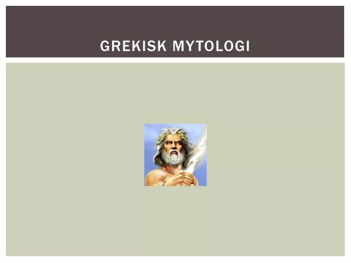 grekisk mytologi