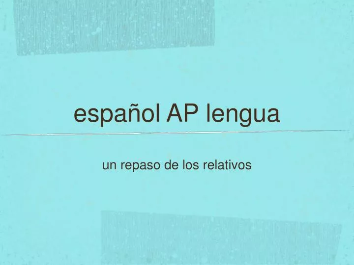 espa ol ap lengua