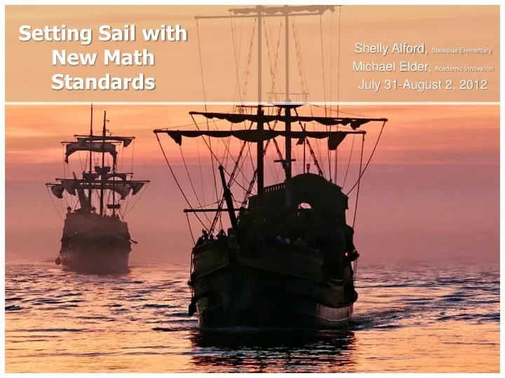 setting sail with new math standards