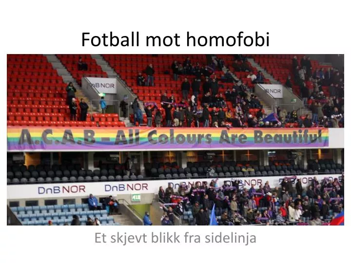 fotball mot homofobi
