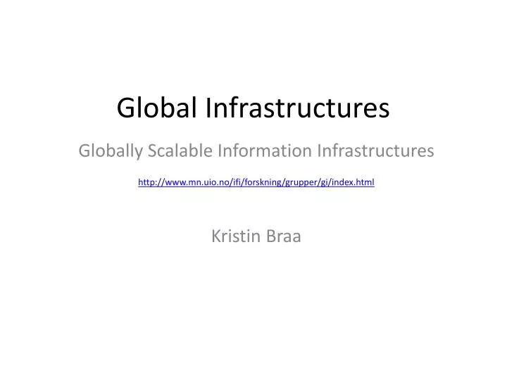 global infrastructures