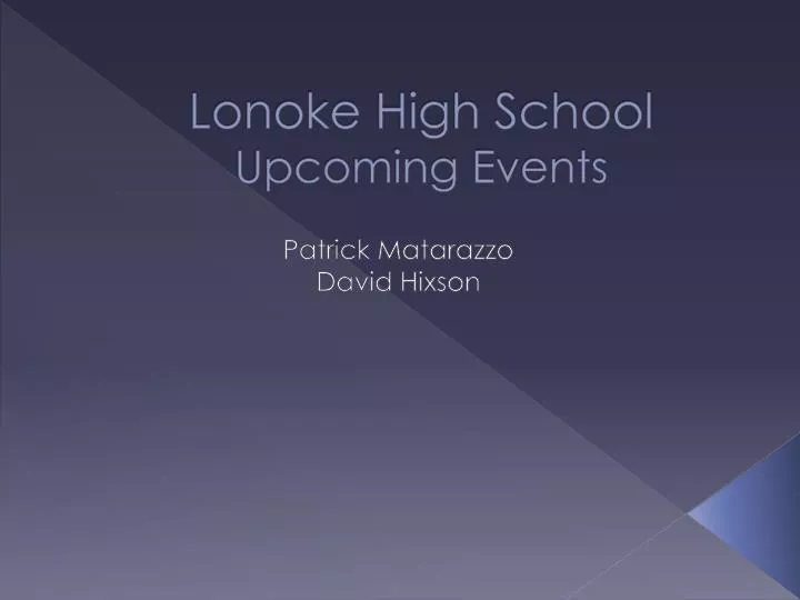 lonoke high school upcoming events