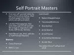 Self Portrait Masters - slide 1