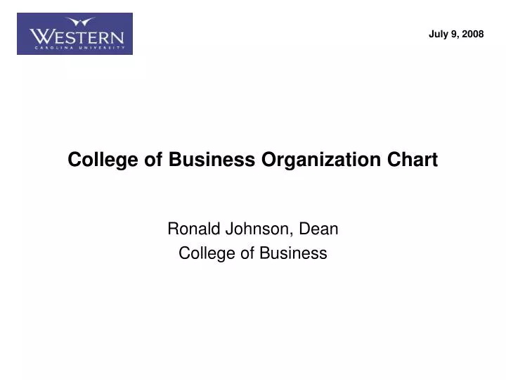 college of business organization chart