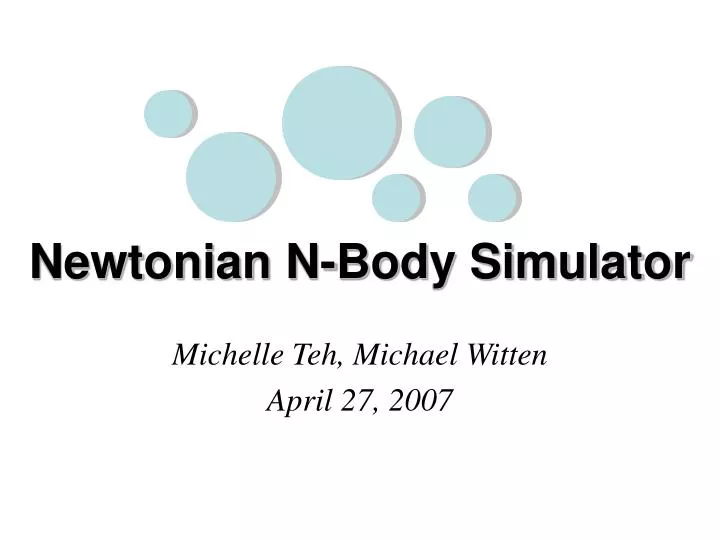newtonian n body simulator