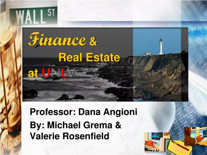 finance real estate at u n l v