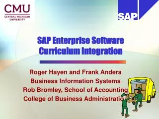 SAP Enterprise Software Curriculum Integration
