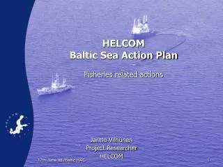 HELCOM Baltic Sea Action Plan Fisheries related actions