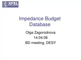 Impedance Budget Database