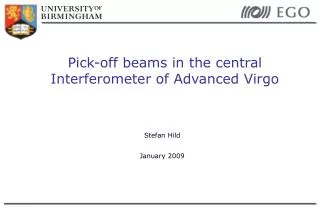 Pick-off beams in the central Interferometer of Advanced Virgo
