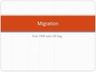 migration