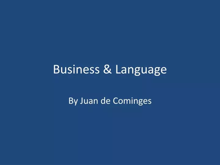 business language