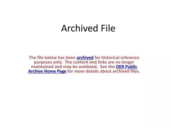 archived file