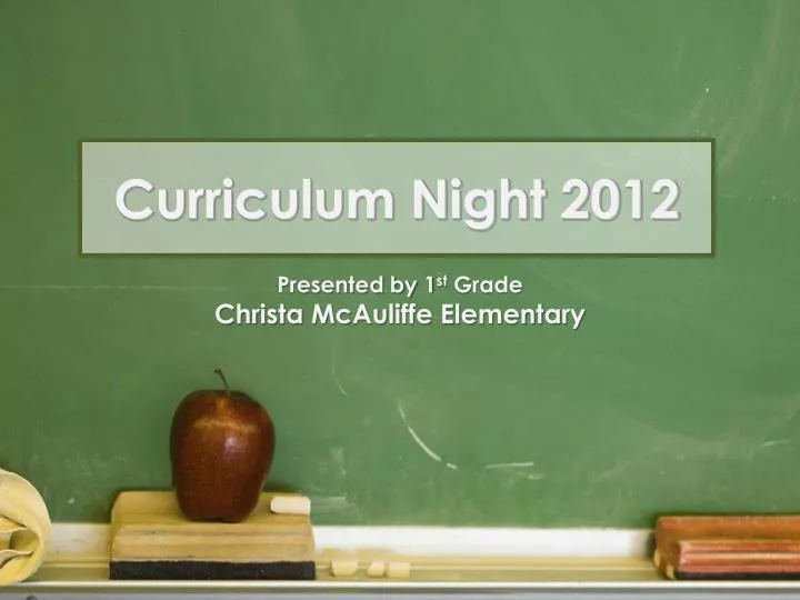 curriculum night 2012