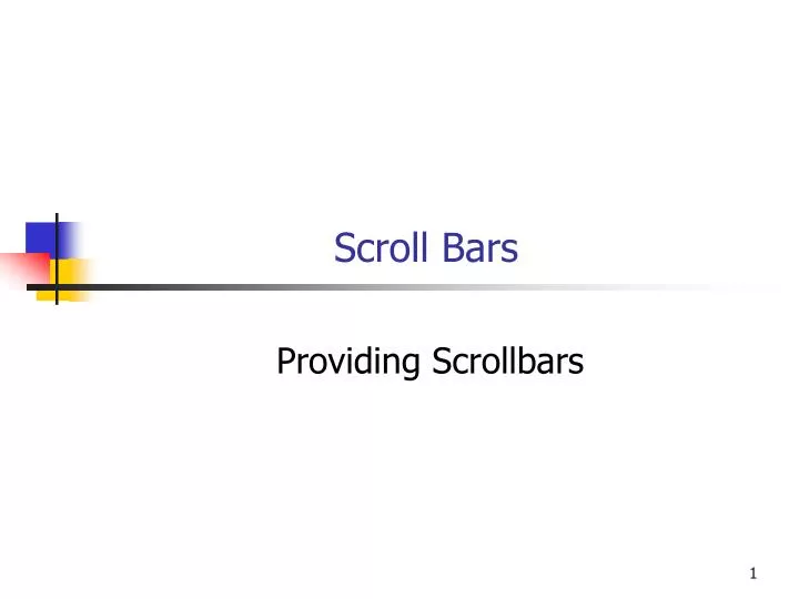 scroll bars