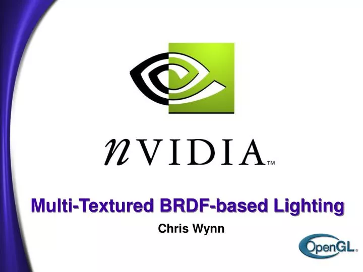multi textured brdf based lighting