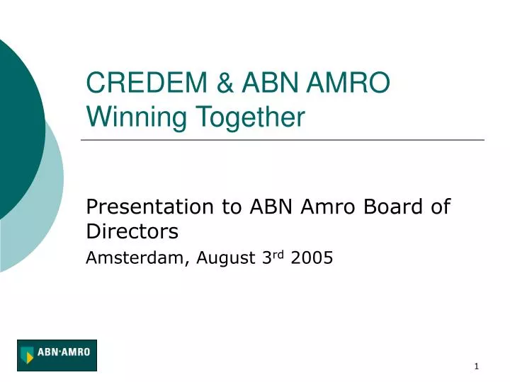 credem abn amro winning together