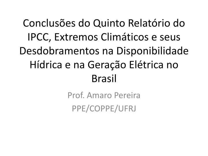 prof amaro pereira ppe coppe ufrj