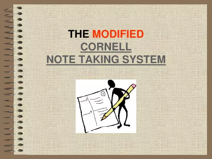 the modified cornell note taking system