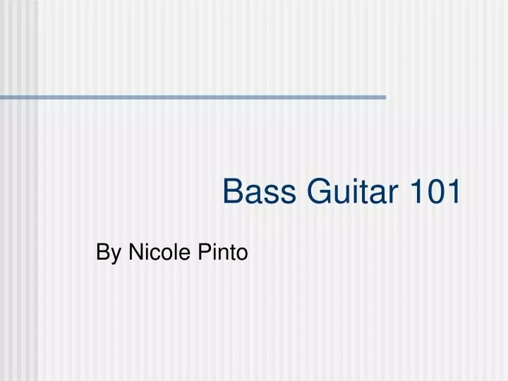 bass guitar 101