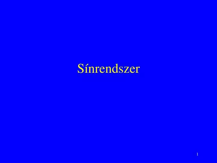 s nrendszer