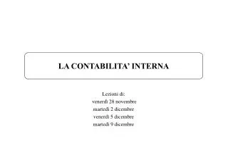 la contabilita interna