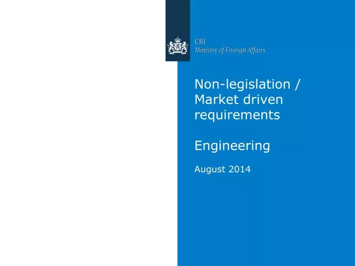 non legislation market driven requirements engineering
