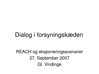 dialog i forsyningsk den